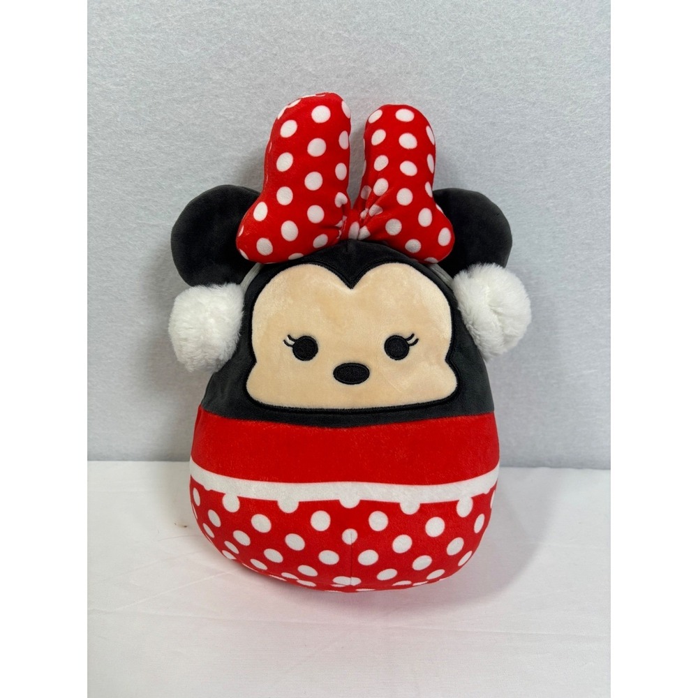 Disney Minnie Mouse Squishmallow 8 Inch Winter Earmuffs Polka Dot Plush Kellytoy